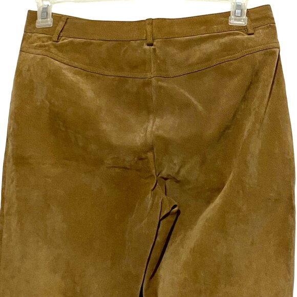 Vtg Territories Suede Leather Pants Women Size 8 Tan Western Boho Cozy Fall Edgy - Picture 5 of 6